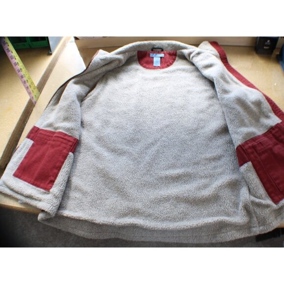 Duluth Trading Canvas Vest Mens Med Full Zip Sherpa Lined Heavy Workwear Pockets - Picture 3 of 10